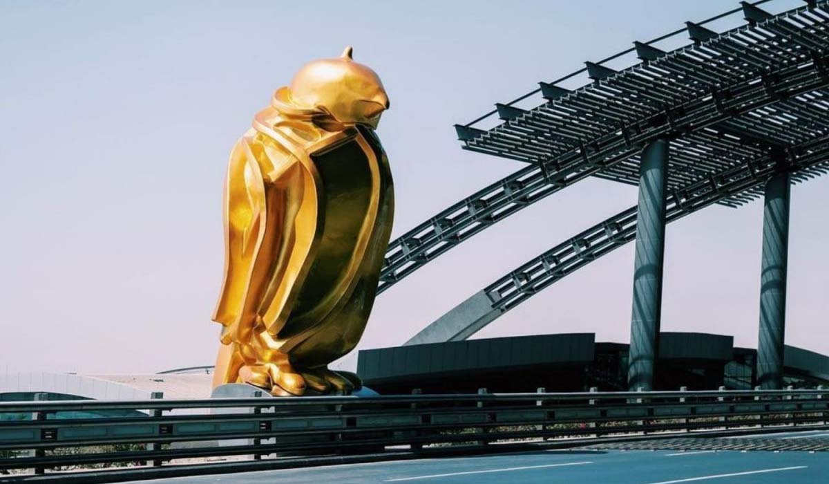 Stunning Sculpture of Qatar's National Bird Unveiled at Hamad International Airport
